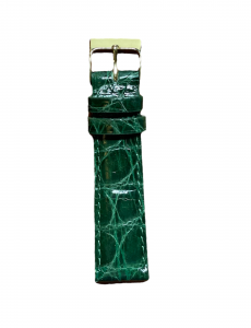 Green Polished Crocodile Strap